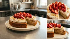Veganer Erdbeerkuchen mit Dinkelboden – cremig, stabil und perfekt für den Sommer