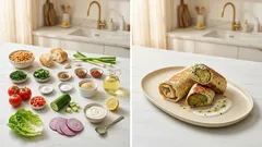 Falafel-Wrap wie vom Streetfood-Stand: knusprig, frisch und schnell gemacht