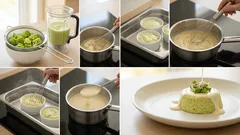 Romanesco-Flans aus dem Wasserbad – mit Käse-Honig-Sauce und Haselnüssen