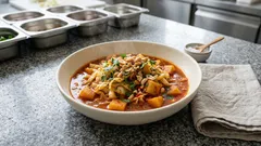 Scharfes Weißkohl-Curry mit Ingwer und Erdnüssen – unkompliziertes One-Pot-Abendessen