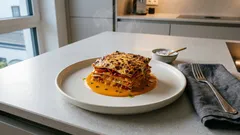 Cremige Möhren-Lasagne mit Vollkorn – mit Curry, Zimt und goldener Käsekruste