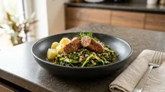 Grünkohl mit Kartoffeln und Pinkel – so wird der Klassiker schön mild und aromatisch