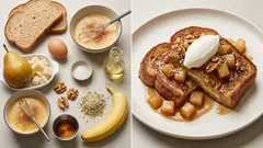French Toast mit Quark und Zimt-Birnen – Frühstück, das wie Dessert schmeckt