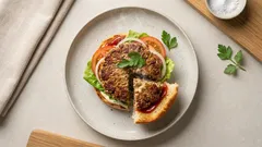 Grünkern-Burger mit Gouda: saftige vegetarische Patties, die nicht auseinanderfallen