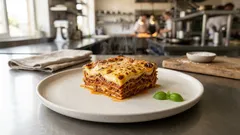 Lasagne mit Mozzarella und Vollkornblättern – saftig geschichtet, perfekt zum Aufwärmen
