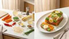 Gemüsesülze mit Spargel und Erbsen – hübsch geschichtet und gut vorzubereiten