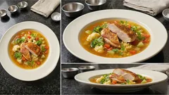 Bunte Gemüsesuppe mit Hirse und Hähnchen – sättigend, leicht und meal-prep-tauglich