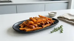 Süßkartoffel-Pommes aus dem Ofen: mit Wässern und Dinkelmehl richtig knusprig