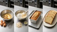 Saftiger Kokoskuchen aus der Kastenform – mit Zitronenguss und knusprigen Kokoschips