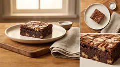Schnelle Blech-Brownies mit Walnüssen – innen saftig, außen leicht knusprig