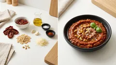 Rotes Pesto aus getrockneten Tomaten – in 10 Minuten cremig gemixt