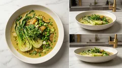 Cremiges grünes Gemüse-Curry mit Kokosmilch – schnell gemacht, wunderbar aromatisch