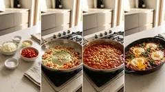 Shakshuka aus dem Ofen mit weißen Bohnen – einfach, sättigend und perfekt zum Brunch