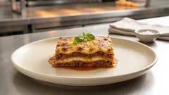 Vollkorn-Lasagne mit Hack & Parmesan-Béchamel – unkompliziert aus dem Ofen