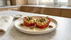 Gefüllte Paprika mit Quinoa und Ricotta – unkompliziert aus dem Ofen